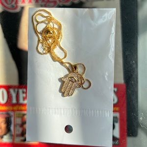 Hand of Hamsa Gold Plated Necklace